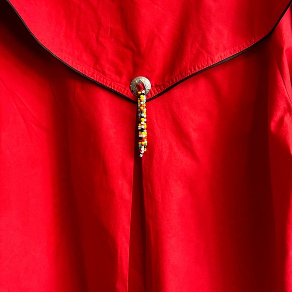 Baxter and Wells Red Embroidered Bead Embellished Western Shirt Women's Size L - Picture 9 of 13